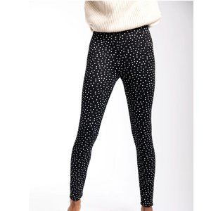 NWT Fur-lined Polka Dot Leggings